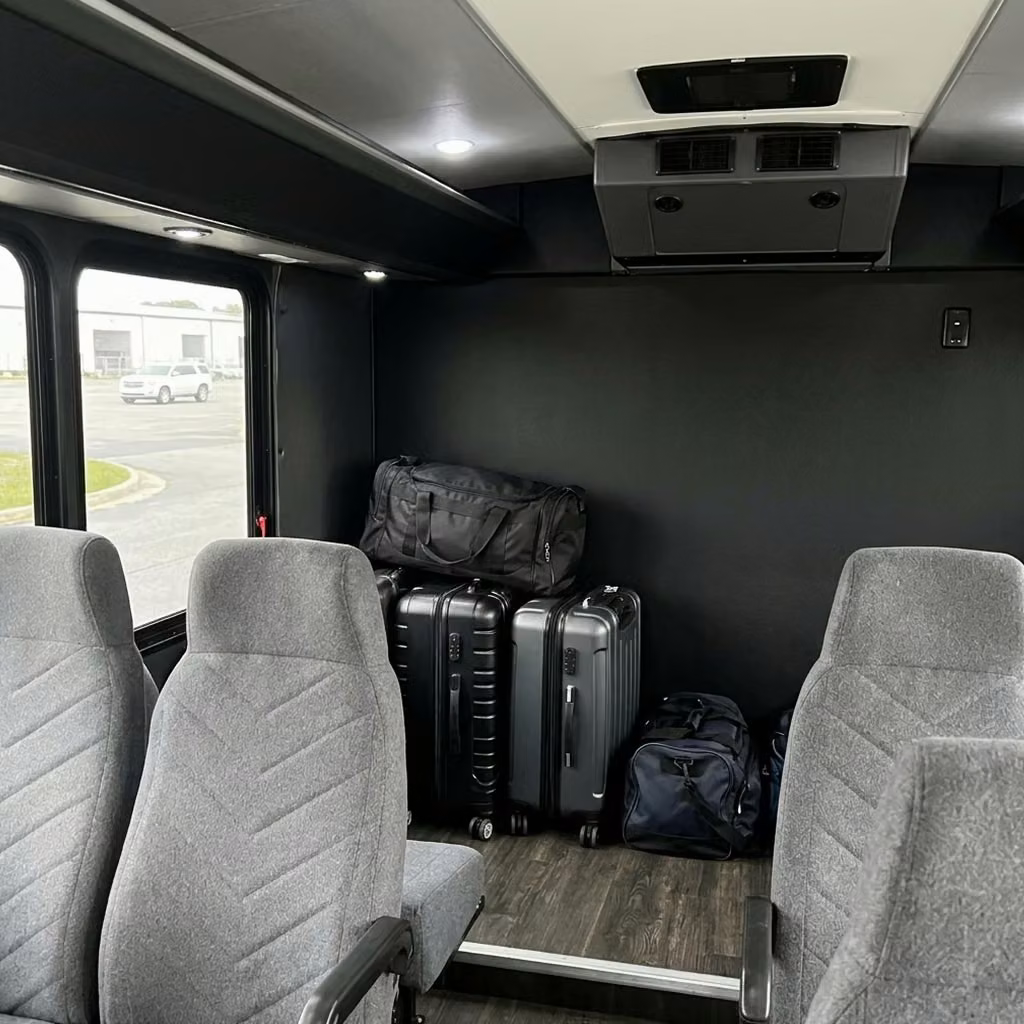 hollister 15 passenger minibus luggage area