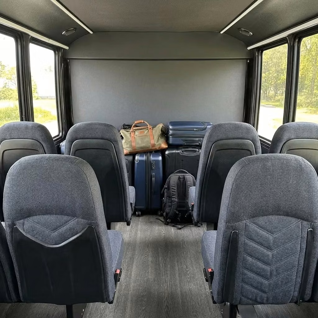 hollister 25 passenger minibus luggage area
