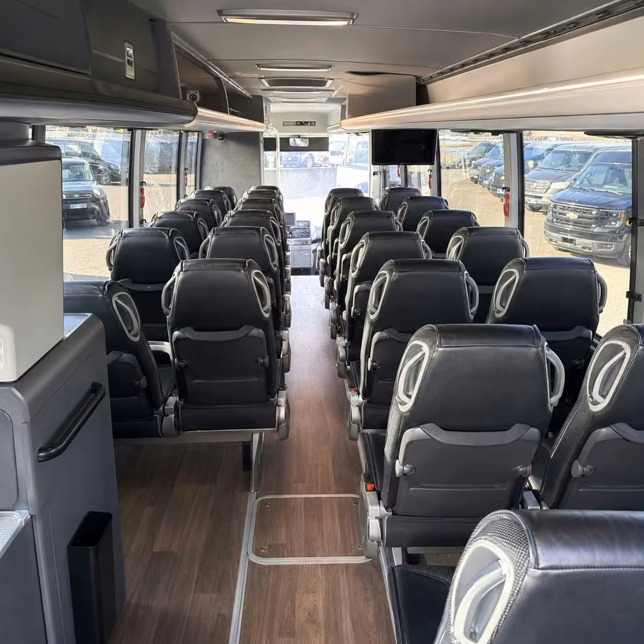 hollister charter bus interior 3