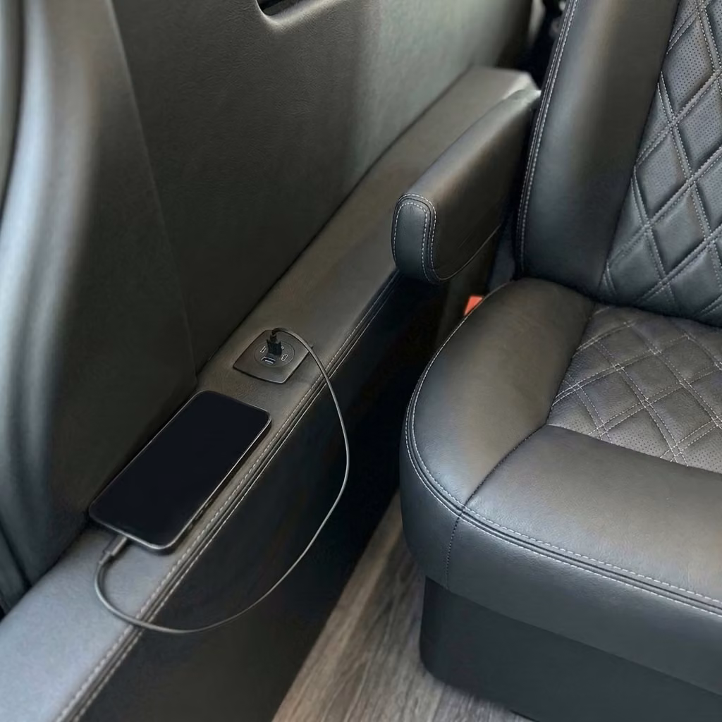 hollister sprinter van rental with driver usb charging